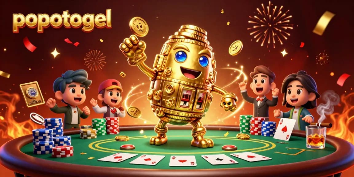 Engage with popotogel by winning big at a dynamic poker table filled with colorful chips.