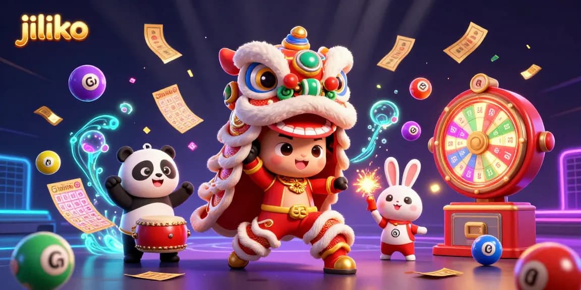 Experience thrilling games at jiliko with dynamic lottery elements and festive characters.