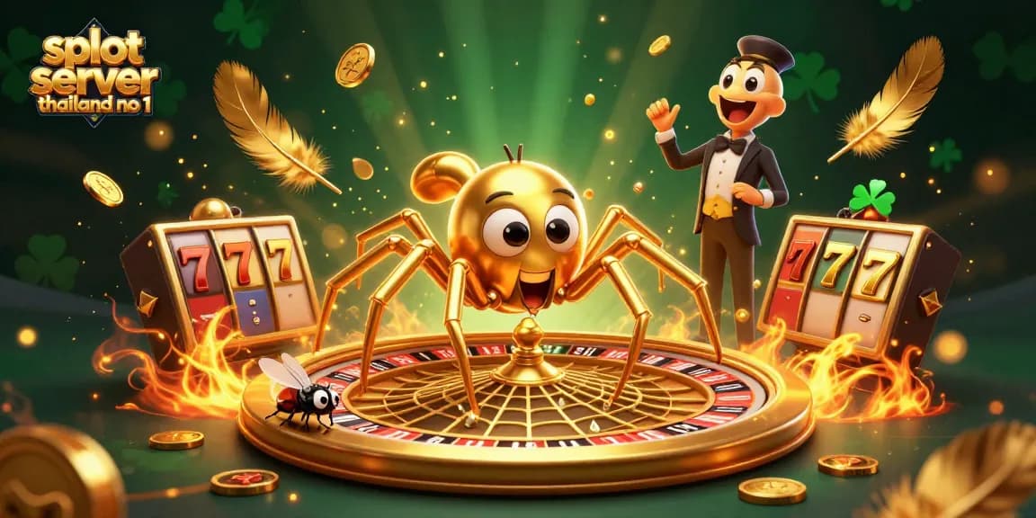 Bet on slot server thailand no 1 with an engaging 3D casino scene featuring unique characters.