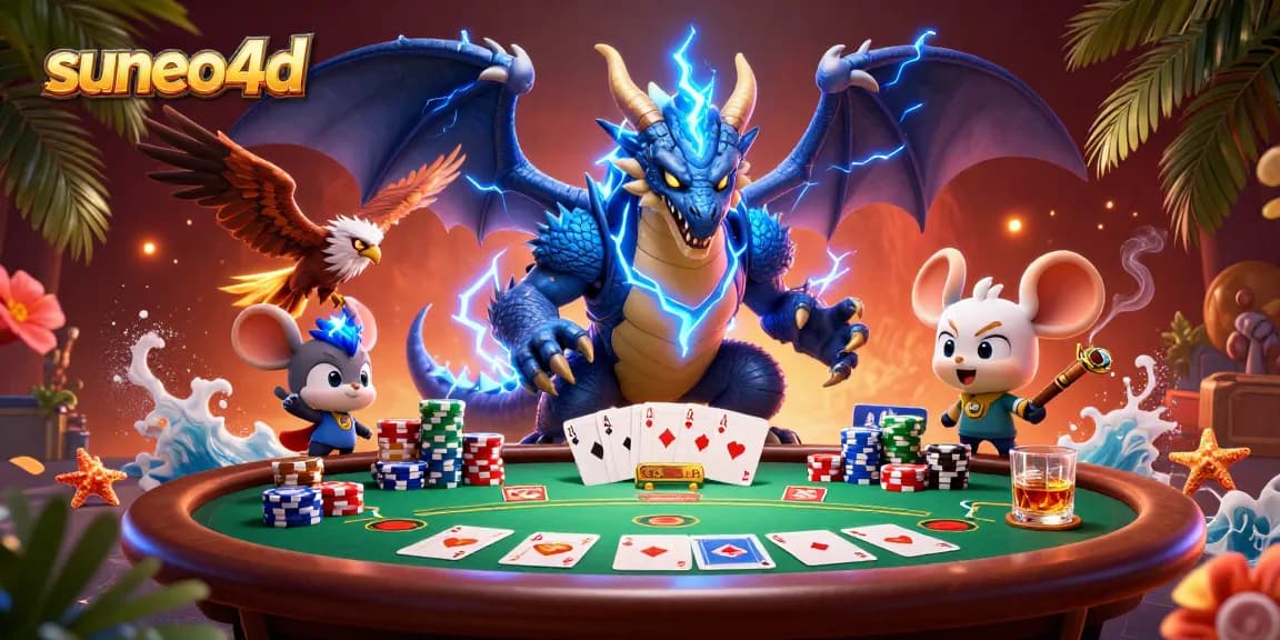 Engage with thrilling suneo4d gameplay amidst dynamic poker elements and vibrant characters.