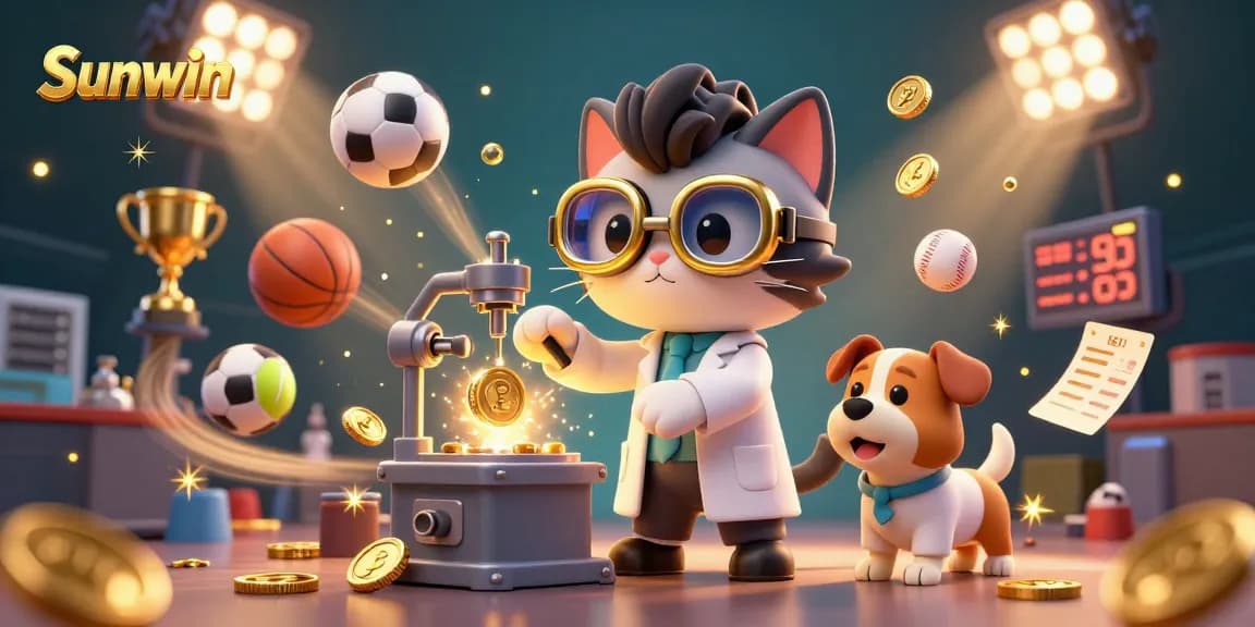 Witness the Sunwin mad scientist cat creating gaming magic with thrilling casino fun.