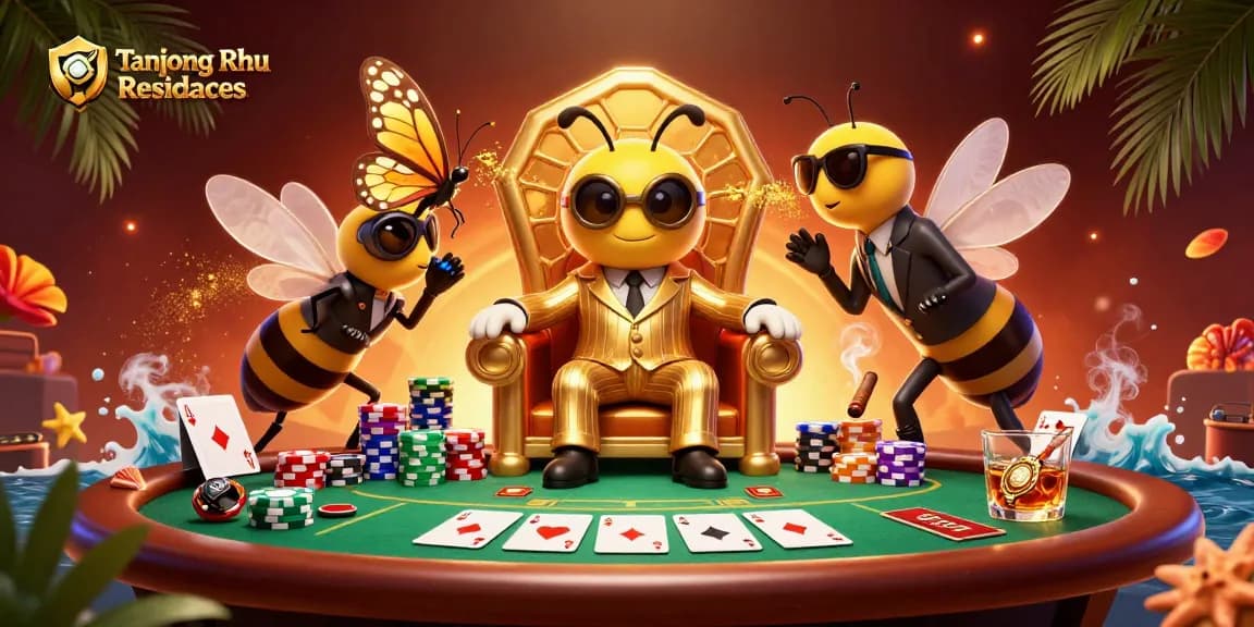 Tanjong Rhu Residences menampilkan aksi judi di kasino dengan bos lebah dan elemen poker