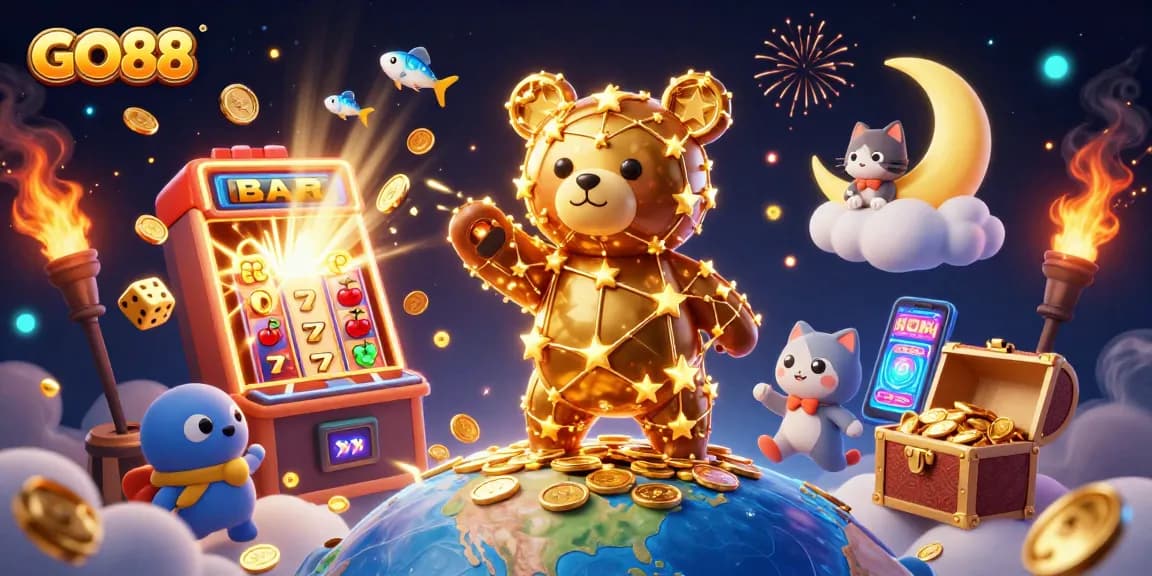 Engage with thrilling gameplay at GO88 by experiencing a vibrant casino world filled with slot machines and exciting rewards.