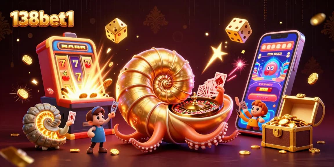 Spin to win at 138bet1 with a dynamic 3D casino scene showcasing vibrant gaming elements and excitement.