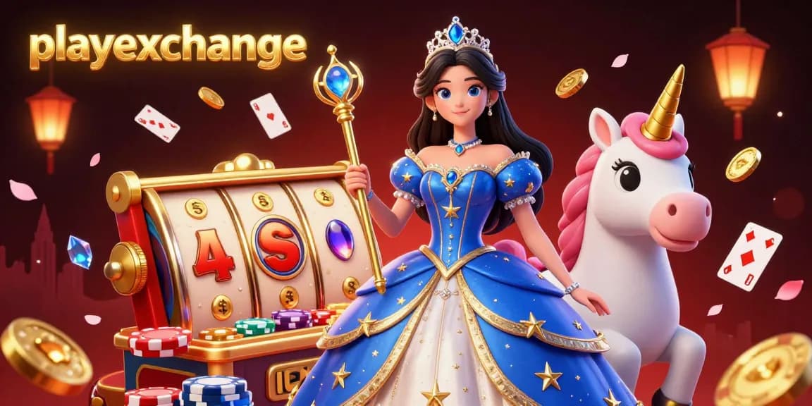 Experience excitement with playexchange as you explore a vibrant casino scene filled with lively characters.