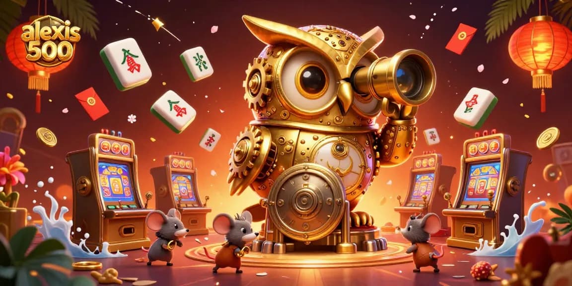 Join the action at alexis 500 with a vibrant casino scene full of animated characters and exciting gameplay elements.