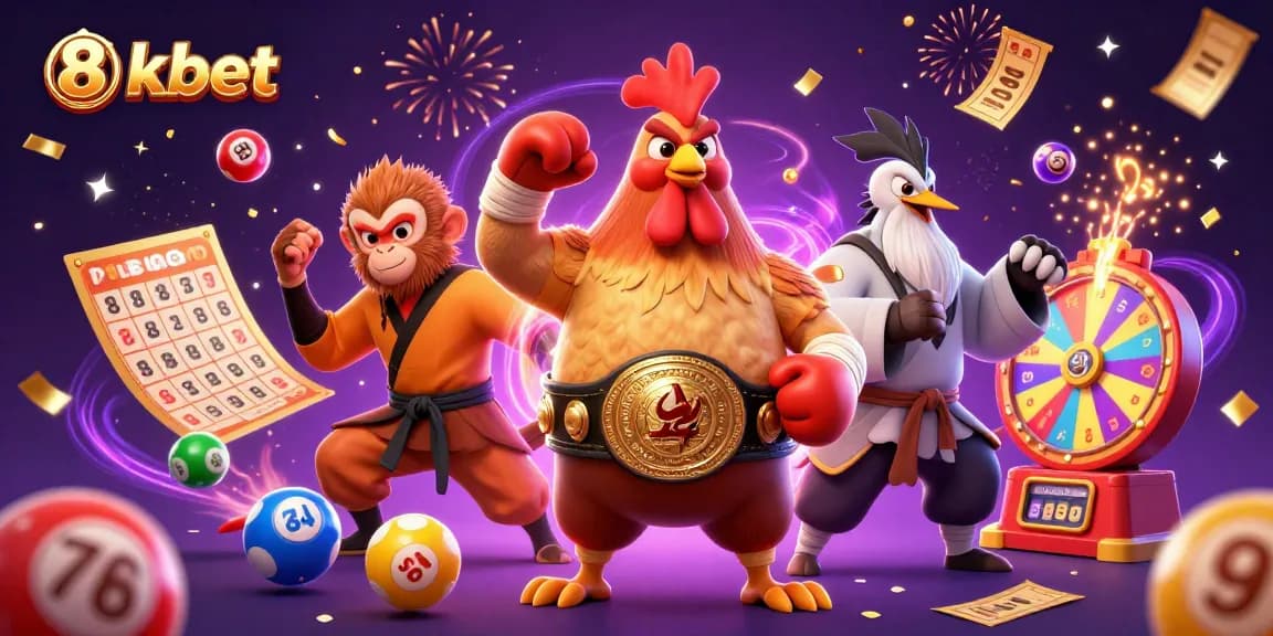 Experience thrilling moments with 8xbet as playful characters engage in vibrant gambling activities.