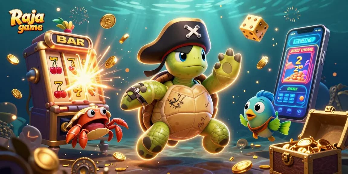 Experience thrilling gameplay on Raja game with vibrant slot machines and dynamic casino characters.