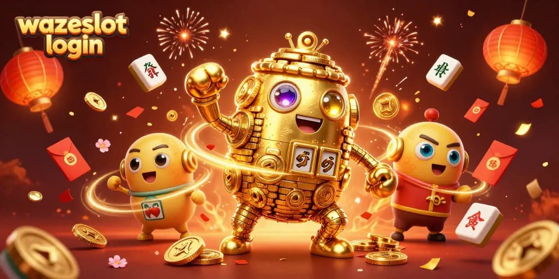 Experience high wins with WAZESLOT login in this vibrant, dynamic casino scene with magical elements.