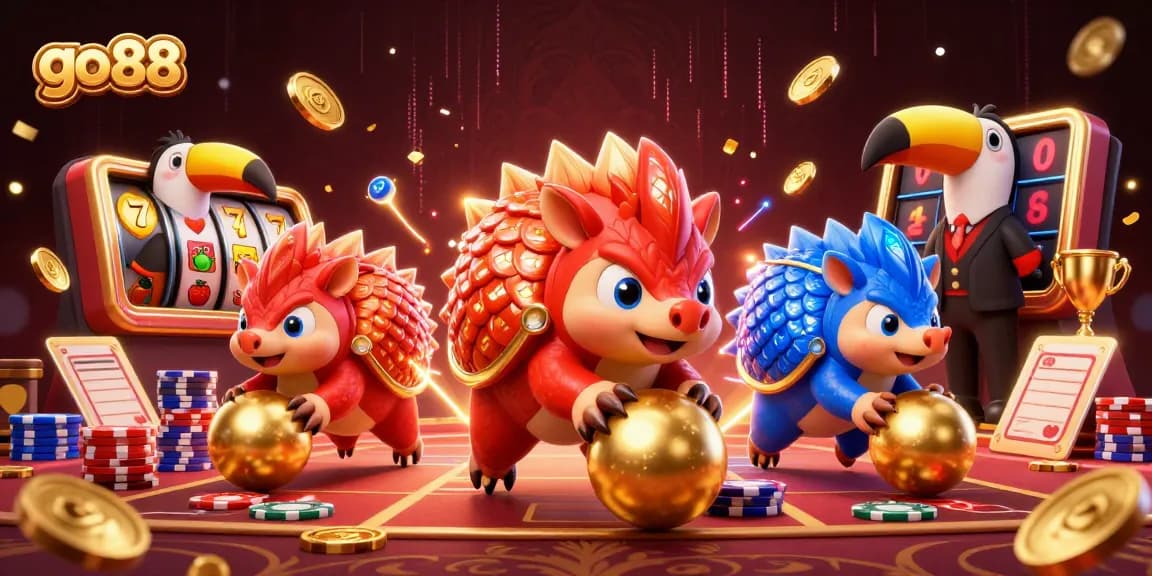 Engage in thrilling gameplay with go 88, showcasing vibrant pangolins and dynamic slot elements.