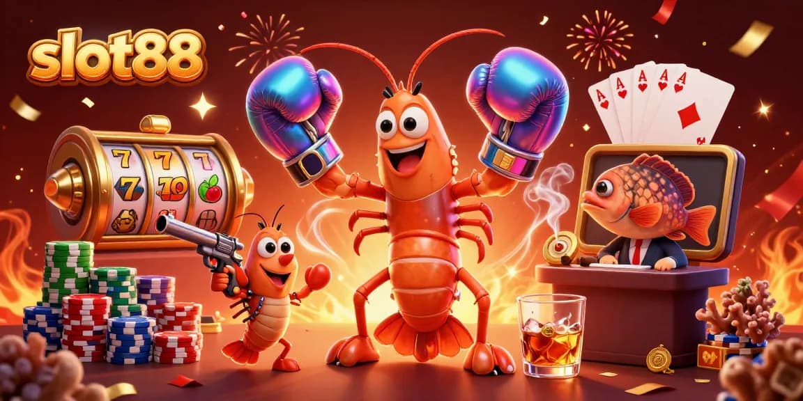 Memenangkan jackpot di slot88 dengan karakter kartun yang seru dalam suasana kasino yang meriah