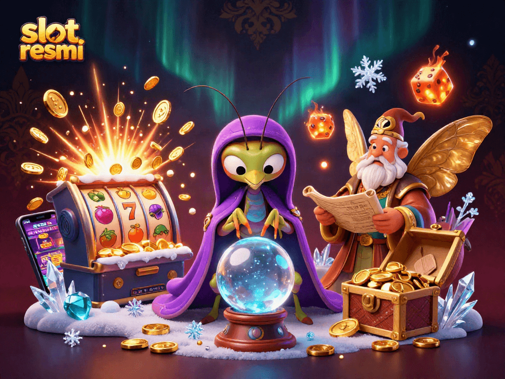 Experience thrilling slot resmi action with vibrant 3D characters in a dynamic casino scene.