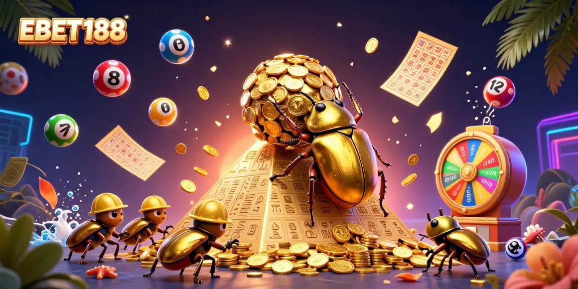 Experience thrilling slot gameplay at EBET188 with vibrant casino symbols and immersive elements.