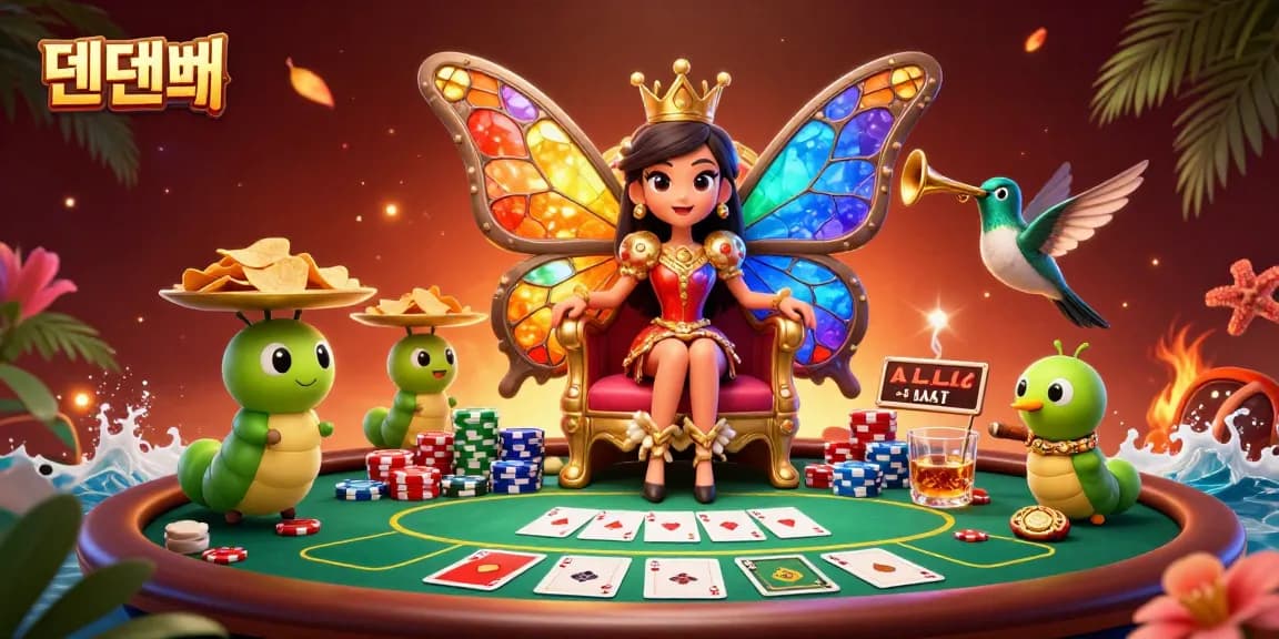 Engage in thrilling gambling adventures with 텐텐벳, showcased in an extravagant 3D casino scene.