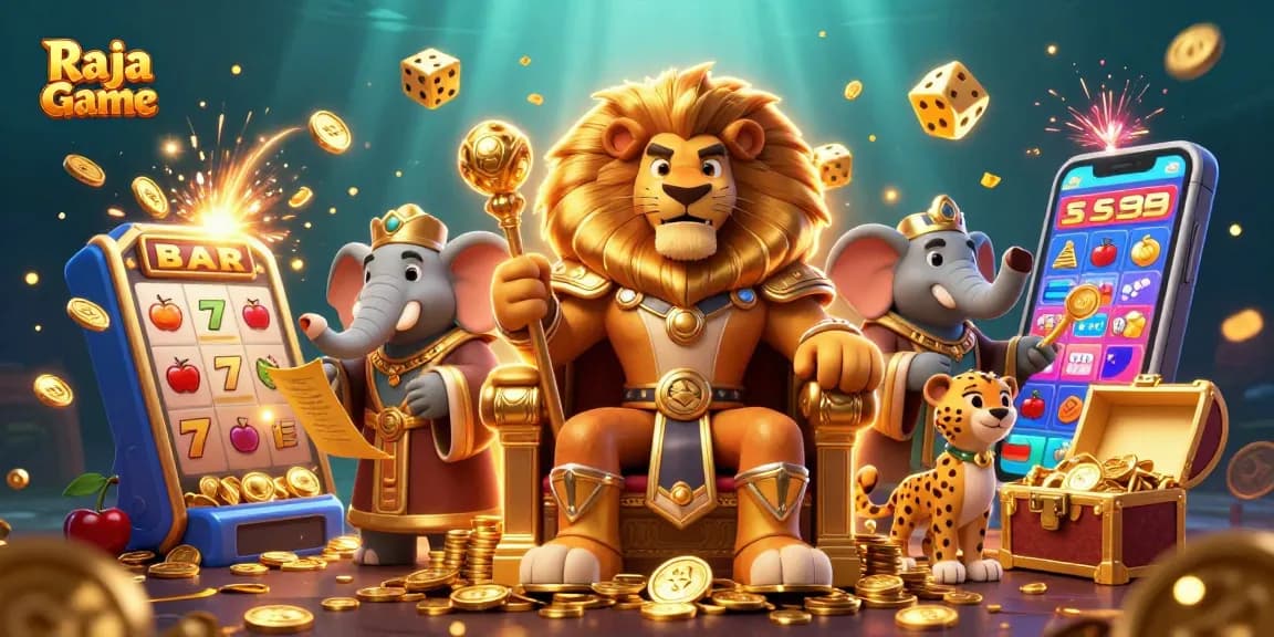 Engage in the thrilling world of Raja Game with exciting jackpots, colorful slot machines, and vibrant casino elements.