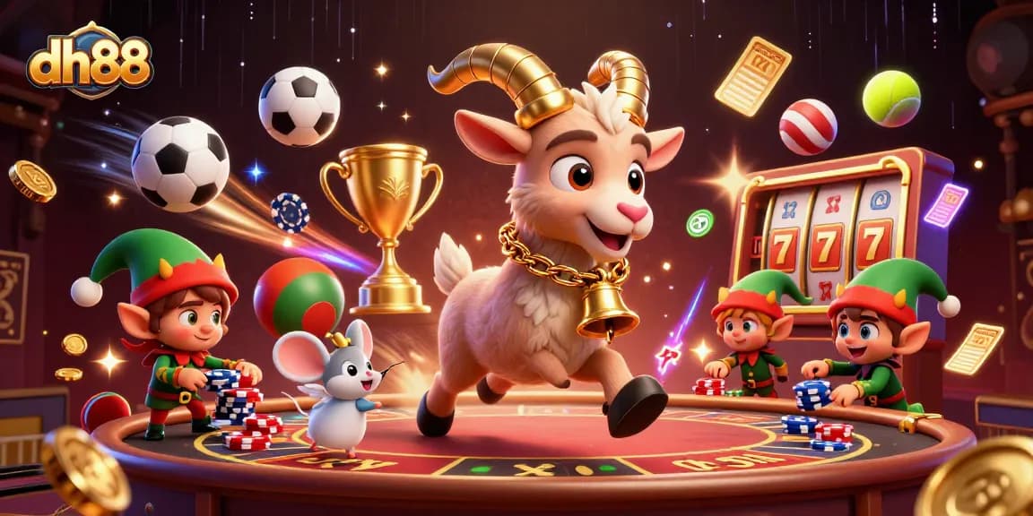 Join the thrilling casino action at dh88, where the Krampus goat, angel mouse, and elf gremlins enrich the gaming experience.