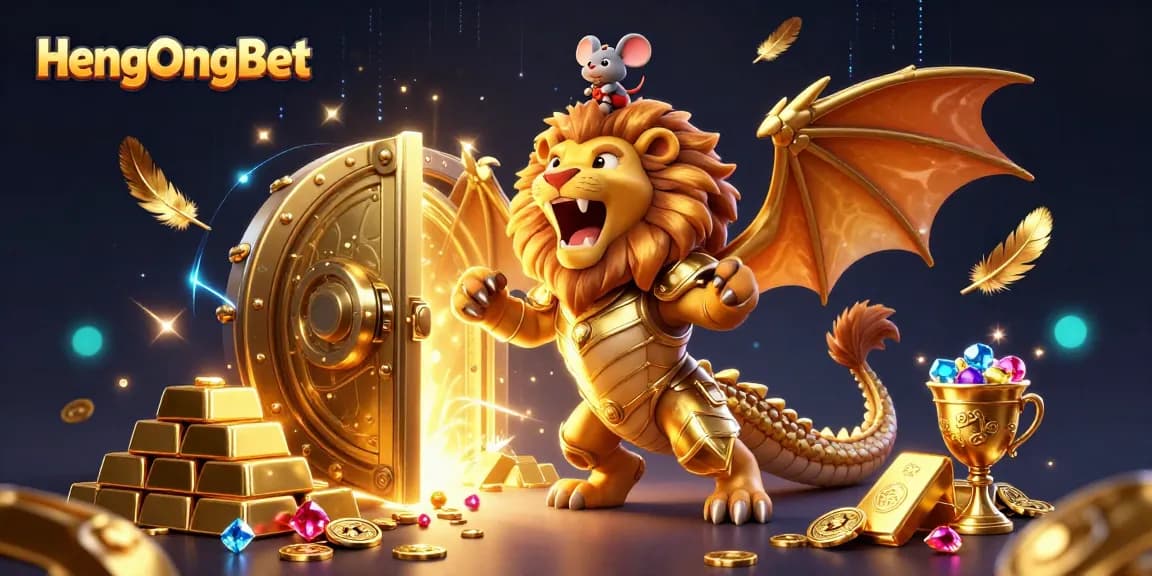 Experience thrilling wins at HengOngBet with vibrant 3D casino elements and engaging characters.