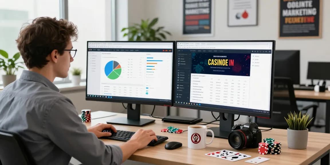 PBN links for casino sites being analyzed in a modern digital marketing office.