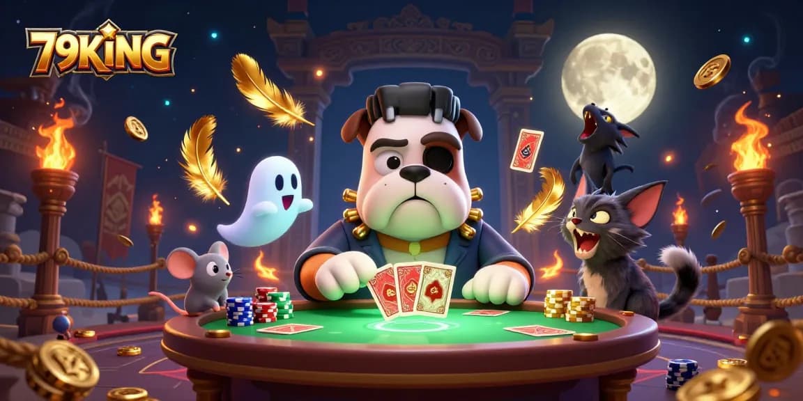 Engage with thrilling card games at 79KING's 3D casino, where characters bring the action to life.