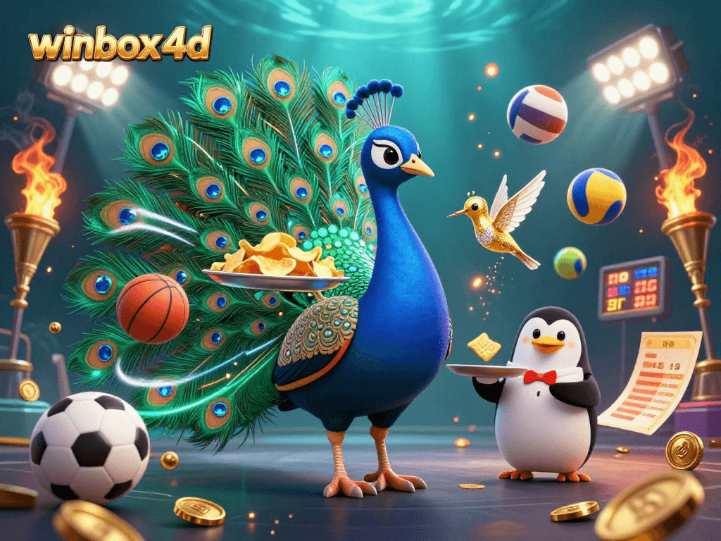 Engage in winbox 4d with vibrant scenes of gaming action featuring a colorful casino atmosphere.