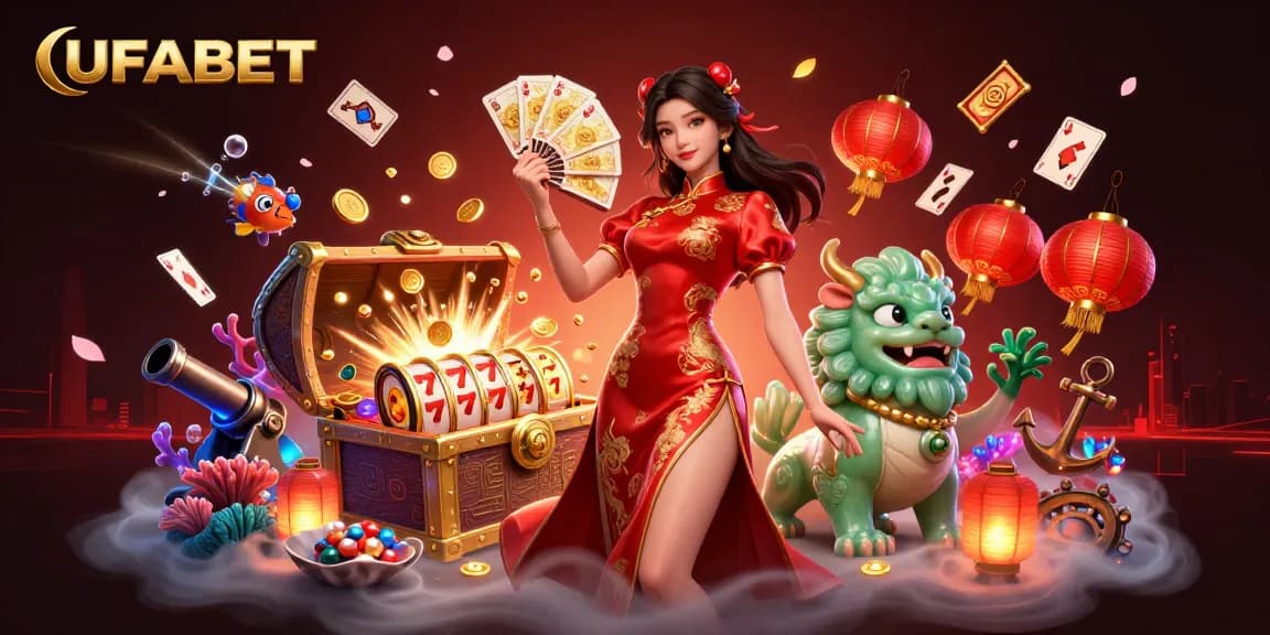 Experience thrilling gambling at UFABET with vibrant casino scenes filled with action and excitement.
