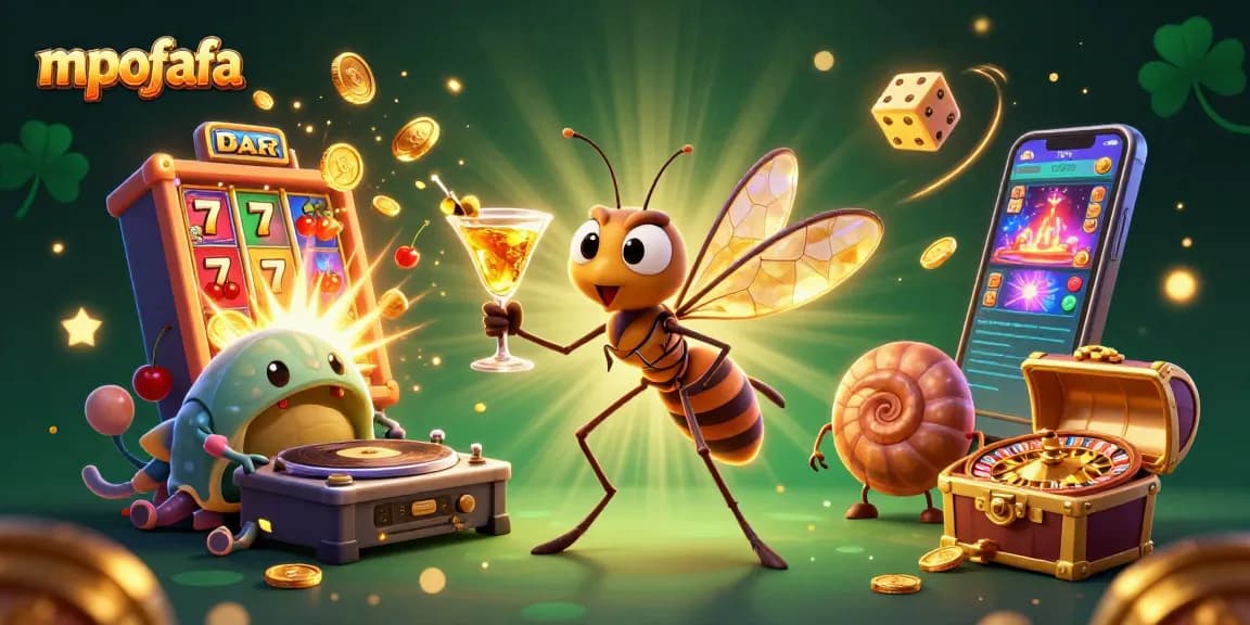 Experience thrilling gaming with mpofafa, featuring a vibrant 3D casino scene with dynamic elements.