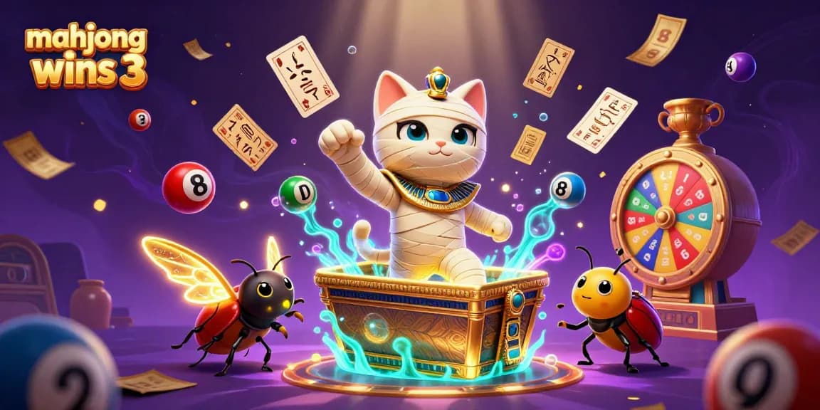 Experience mahjong wins 3 excitement with colorful lottery elements and dynamic casino visuals.