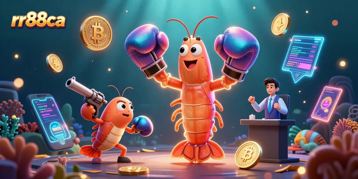 Engage with rr88ca's vibrant 3D digital casino scene featuring crypto coins and underwater excitement.