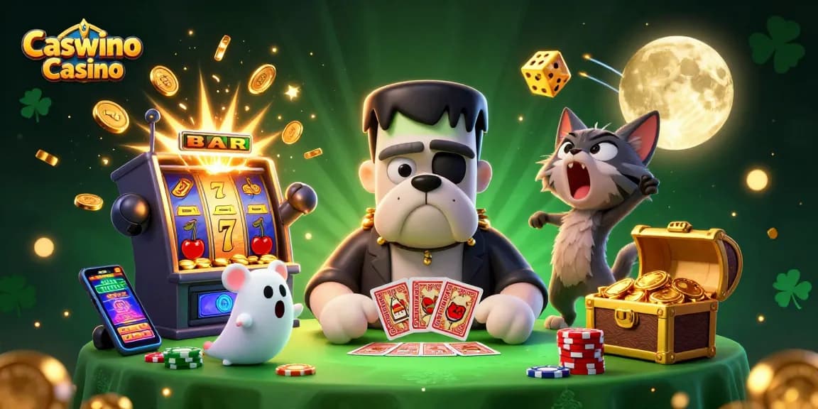 Experience the excitement of Caswino Casino with thrilling characters and vibrant gaming elements.