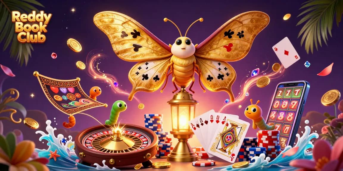 Experience dynamic online betting thrills with Reddy Book Club's vibrant casino scene featuring captivating characters.