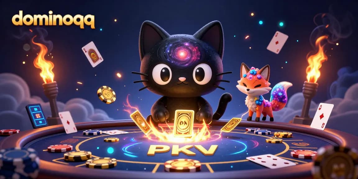 Experience the exciting world of dominoqq with this vibrant scene featuring captivating 3D characters and dynamic game elements.