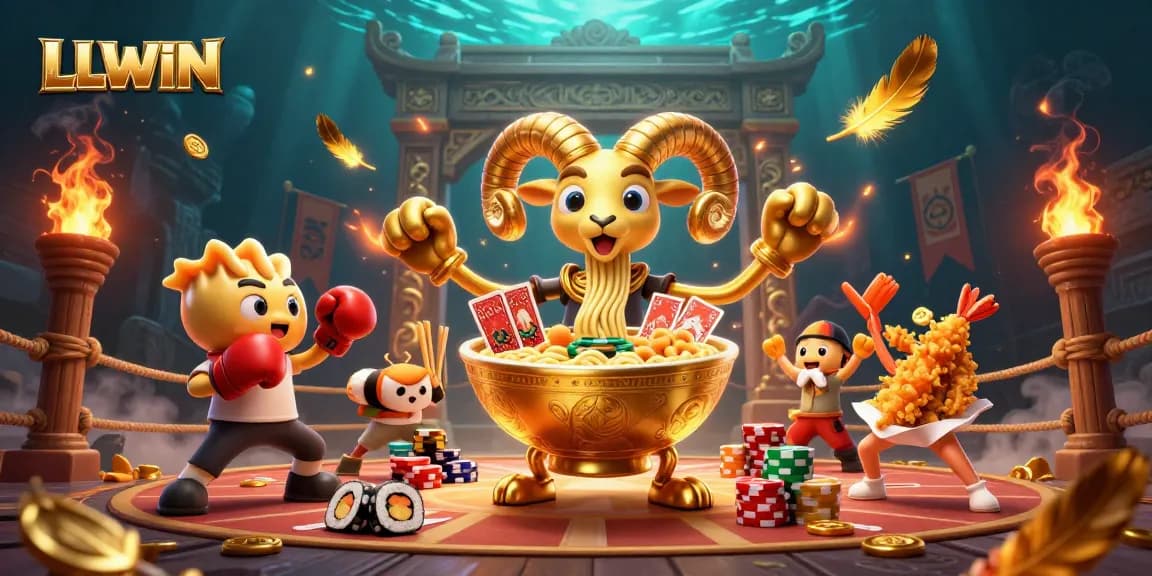 Experience the thrilling action of LLWIN's vibrant casino world with unique characters and dynamic elements.