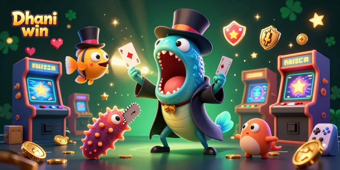 Dhani win showcases engaging gameplay with animated characters performing in a vibrant casino theme.