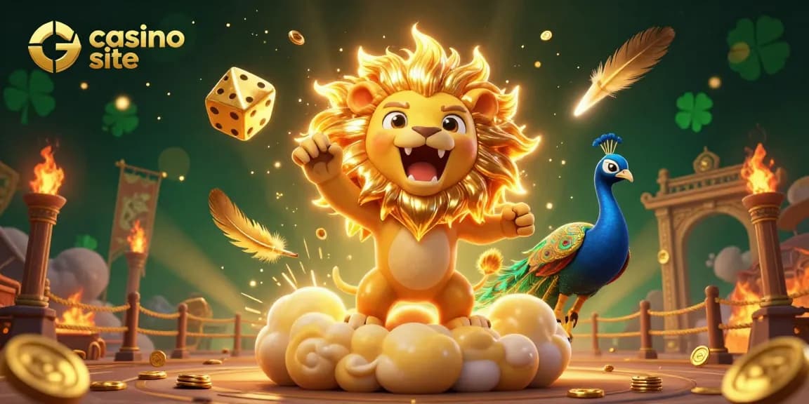 Experience thrill at a premier casino site with vibrant characters amidst an energetic backdrop of gambling elements.