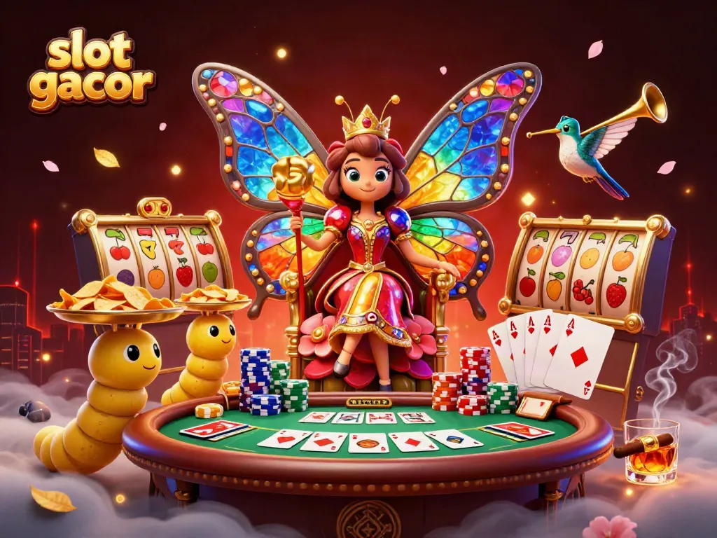 Experience the thrill of winning with slot gacor, featuring vibrant characters and dynamic game elements in a colorful casino scene.