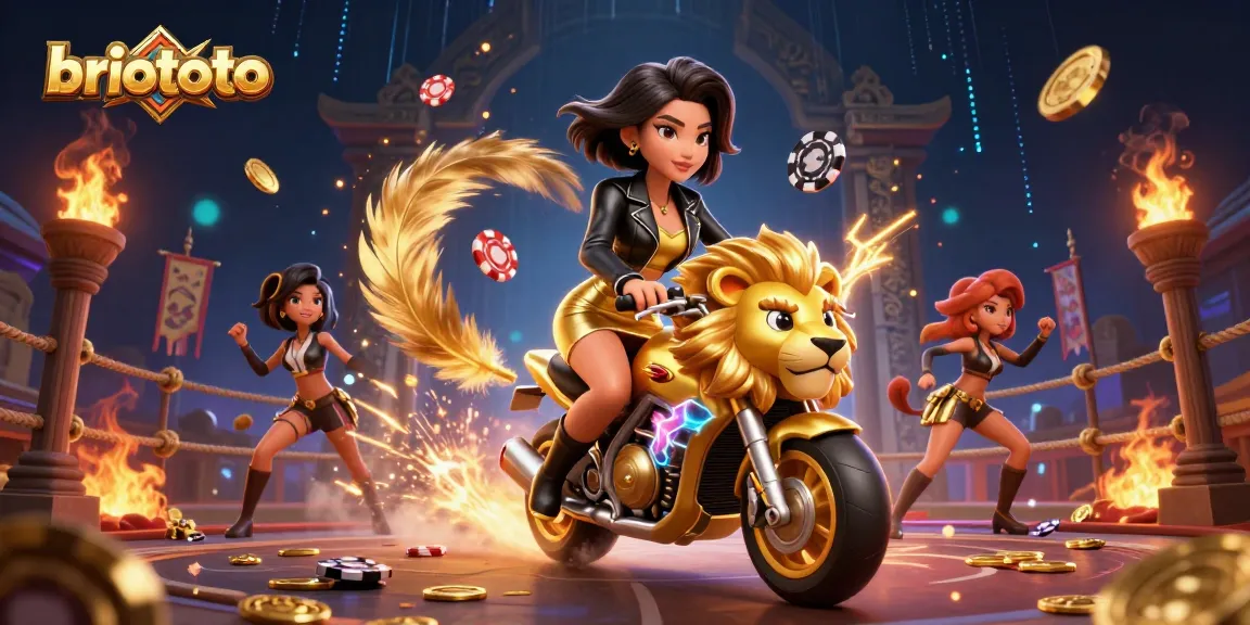 Engage with an exciting briototo-themed casino scene featuring vibrant characters and dynamic elements.