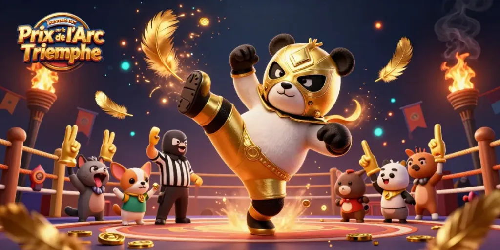 Engage in les paris sur le Prix de l'Arc de Triomphe with dynamic betting action and colorful characters.