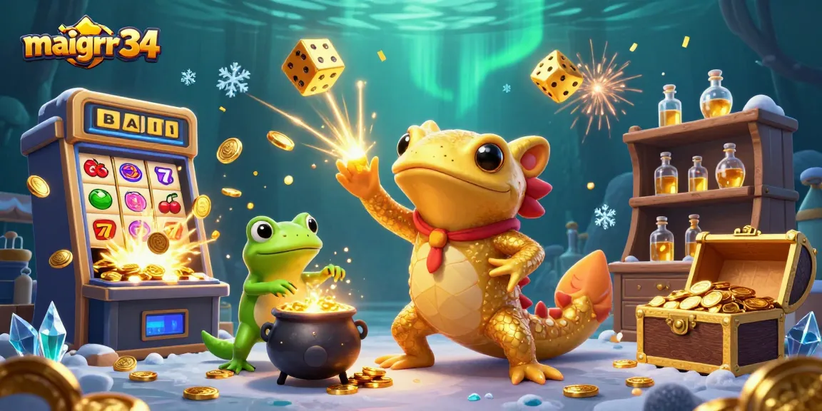 Actionnez les rouleaux sur maigrir34 avec une illustration fantasy remplie de symboles de casino scintillants.