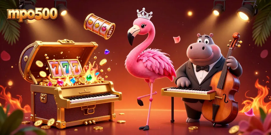 Experience the vibrant casino atmosphere at mpo500 with lively 3D characters and dynamic gaming elements.