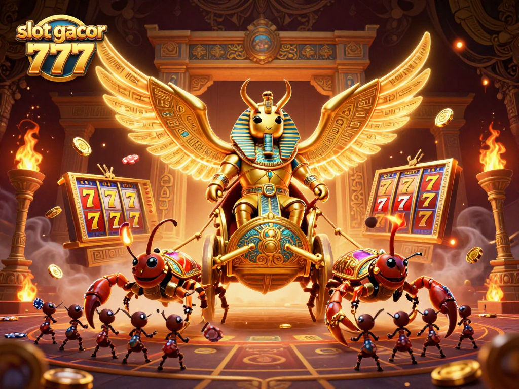 Experience thrilling slots and big wins with slot gacor 777 in this vibrant 3D illustration.