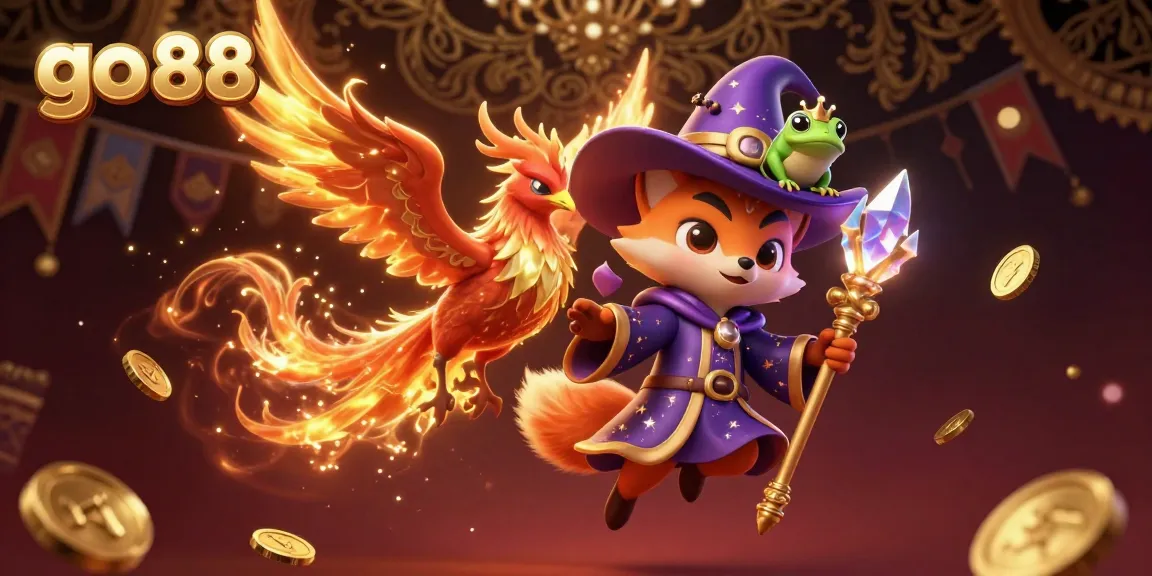 Engage with the go 88 casino experience, featuring vibrant fantasy elements and dynamic gaming symbols.