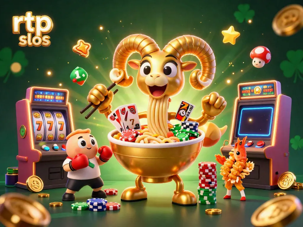 Engage with rtp slots in a vibrant 3D casino scene with dynamic characters and gaming elements.
