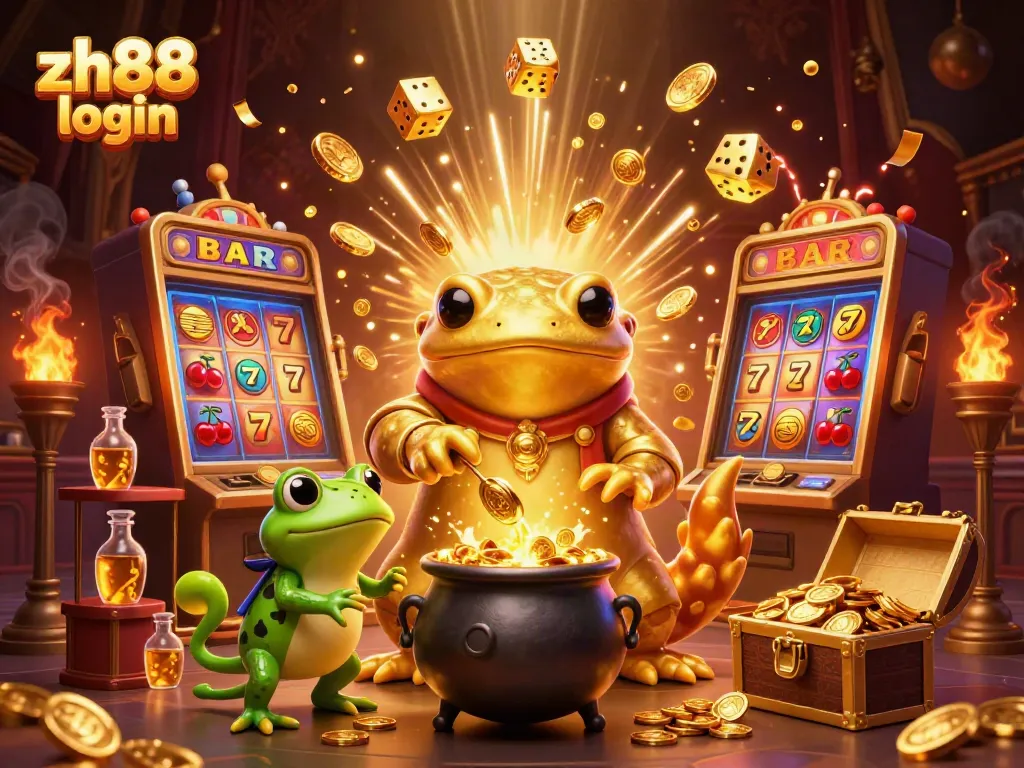 Experience immersive gaming with ZH88 login featuring characters in a vibrant casino setting.