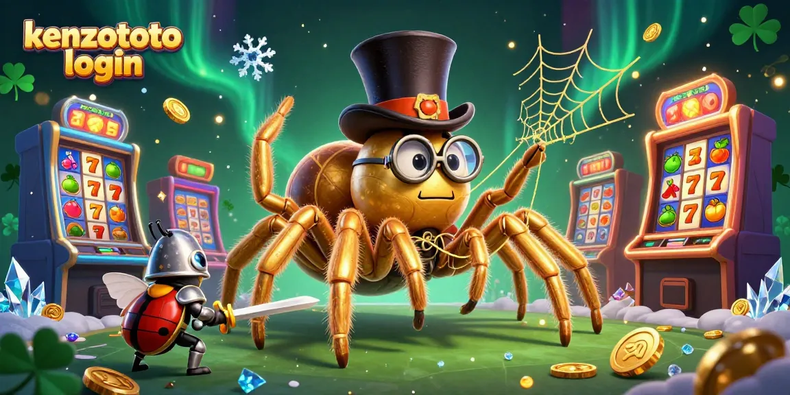 Join the excitement at kenzototo login and spin the vibrant slot machines in a thrilling casino scene.