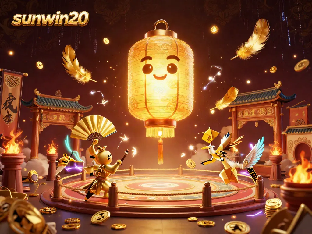 Engage in thrilling gaming at sunwin20, showcasing a vibrant casino scene with dynamic characters and magical elements.