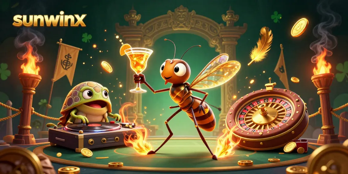 Experience the vibrant thrill of sunwinx with characters and casino elements in an engaging 3D scene.