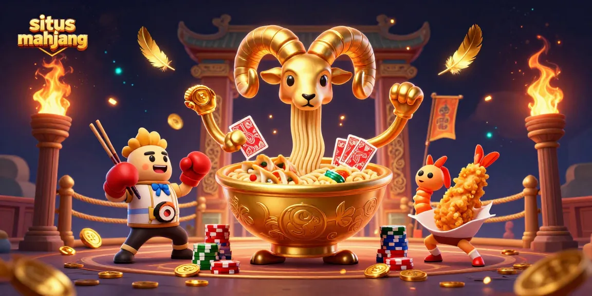 Engage with situs mahjong through vibrant 3D characters showcasing exciting casino elements in a dynamic atmosphere.