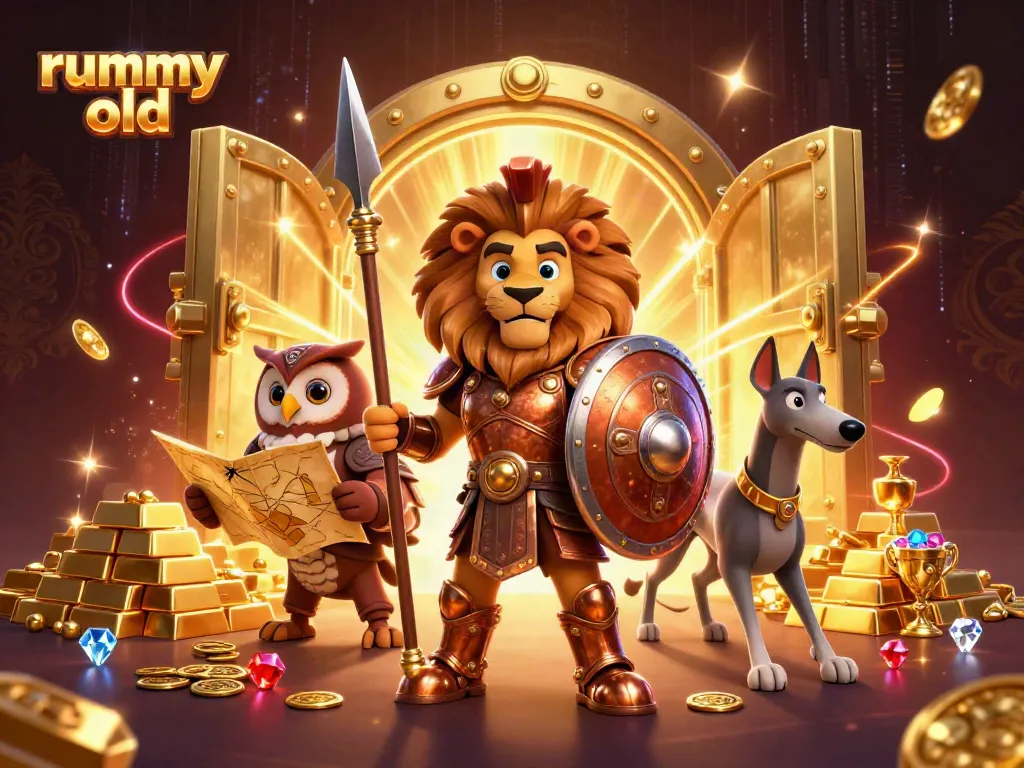 Engage with the rummy old adventure as the Spartan lion leads with strategy amid treasures