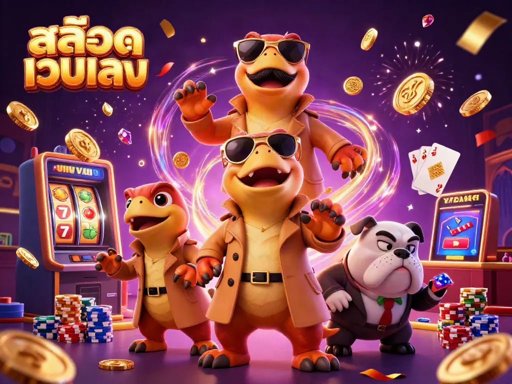 สัมผัสประสบการณ์สนุกสนานกับสล็อตเว็บตรง พร้อมตัวละครเสือสามตัวในชุดโค้ทที่สนุกสุดๆ