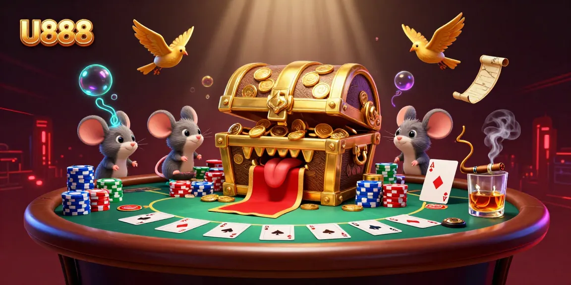 Engage with the excitement of U888 online gaming featuring vibrant casino elements and dynamic scenes.